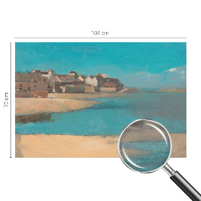 Papel mural con patrón decorativo Un pueblo tranquilo