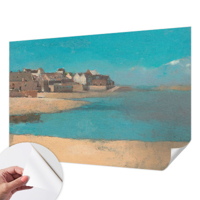 Papel mural con patrón decorativo Un pueblo tranquilo