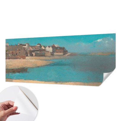 Papel mural con patrón decorativo Un pueblo tranquilo