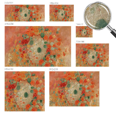 Papel mural texturado decorativo Flores abstractas