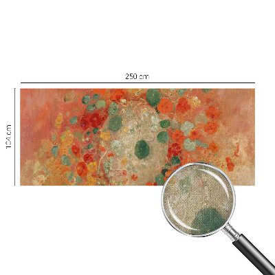 Papel mural texturado decorativo Flores abstractas