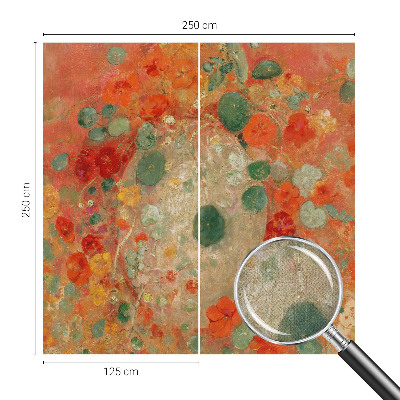 Papel mural texturado decorativo Flores abstractas