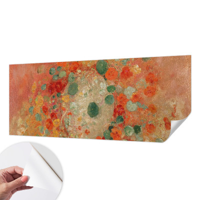 Papel mural texturado decorativo con motivo de flores abstractas