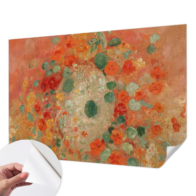 Papel mural texturado decorativo con motivo de flores abstractas