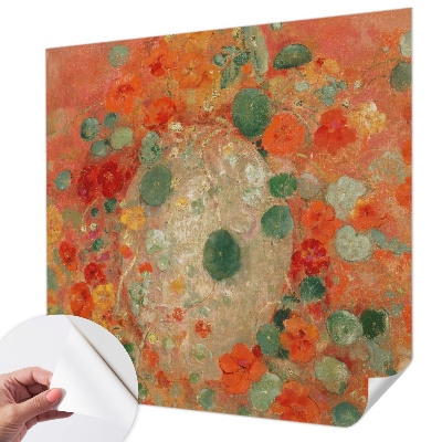 Papel mural texturado decorativo con motivo de flores abstractas
