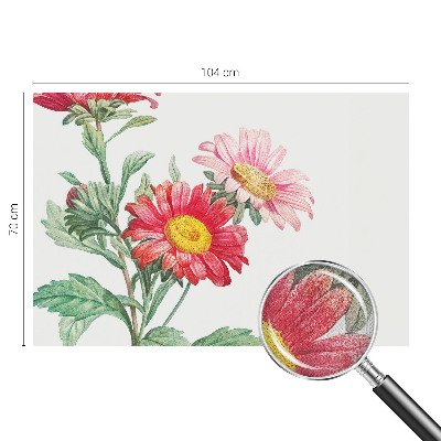 Mural de pared con estampado hermoso Flores delicadas