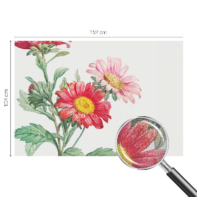 Mural de pared con estampado hermoso Flores delicadas