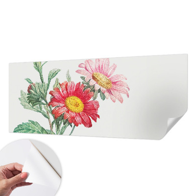 Mural de pared con estampado hermoso con flores delicadas
