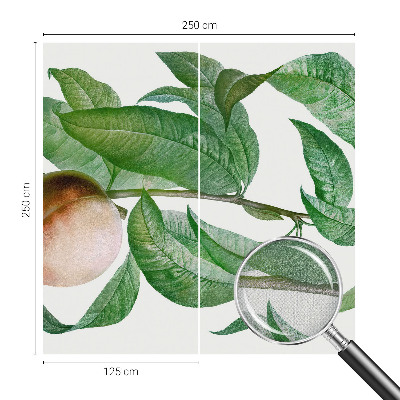 Papel mural con patrón decorativo Melocotón maduro