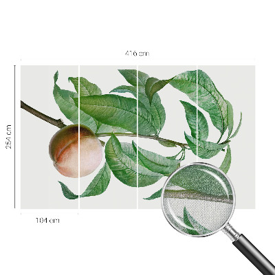 Papel mural con patrón decorativo Melocotón maduro