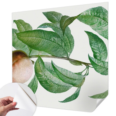 Papel mural con patrón decorativo en color melocotón maduro