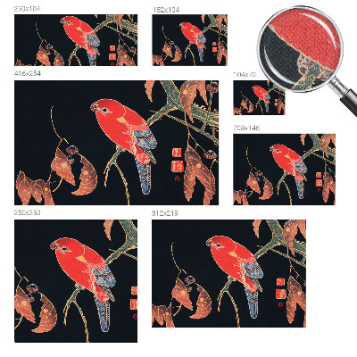 Papel mural texturado decorativo Ave exótica