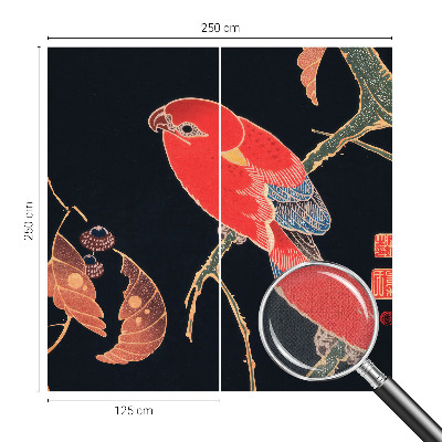 Papel mural texturado decorativo Ave exótica