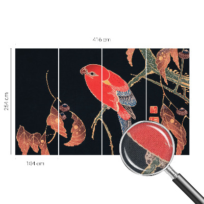 Papel mural texturado decorativo Ave exótica