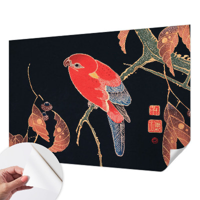 Papel mural texturado decorativo Ave exótica