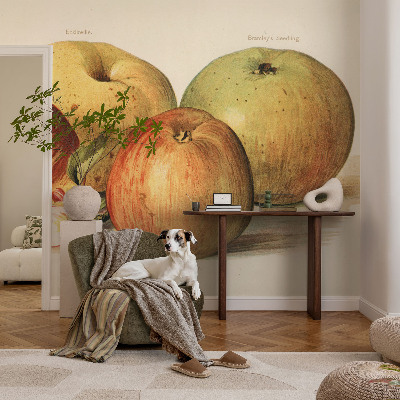 Papel mural con patrón decorativo flores de manzano