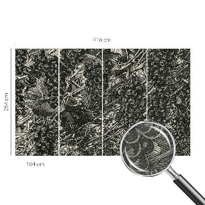 Fotomural decorativo para cabecero de cama con estampado de uvas