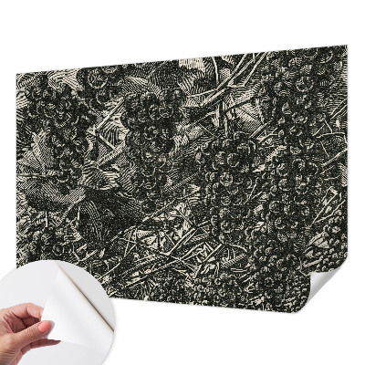 Fotomural decorativo para cabecero de cama con estampado de uvas