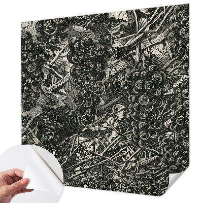 Fotomural decorativo para cabecero de cama con estampado de uvas