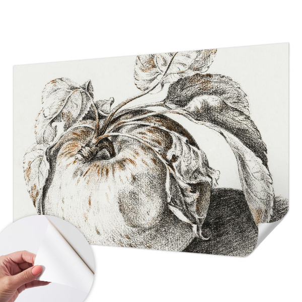 Papel mural con patrón decorativo Hojas de manzana