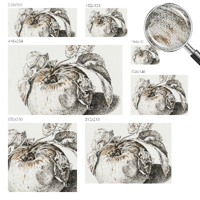 Papel mural con patrón decorativo Hojas de manzana