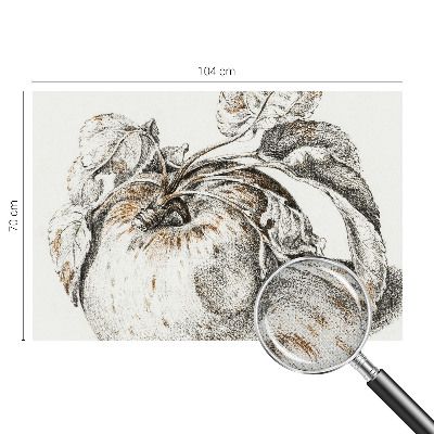 Papel mural con patrón decorativo Hojas de manzana