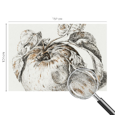 Papel mural con patrón decorativo Hojas de manzana