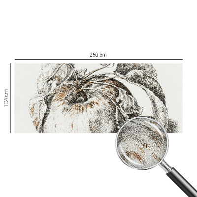 Papel mural con patrón decorativo Hojas de manzana