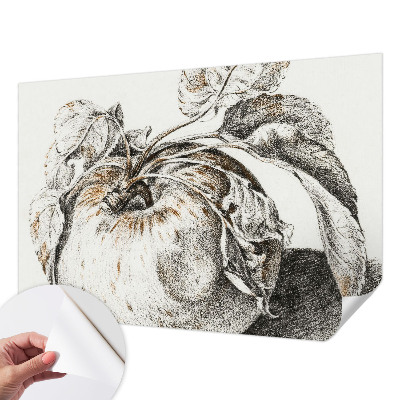 Papel mural con patrón decorativo Hojas de manzana