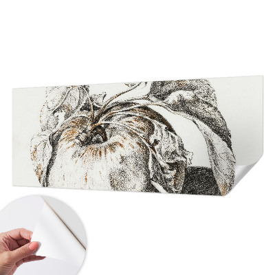 Papel mural con patrón decorativo con motivo de hojas de manzano