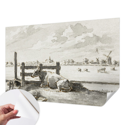 Papel mural con patrón decorativo Idilio rural