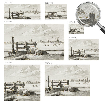 Papel mural con patrón decorativo Idilio rural