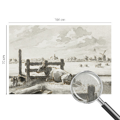 Papel mural con patrón decorativo Idilio rural