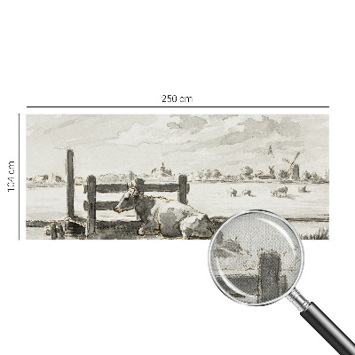 Papel mural con patrón decorativo Idilio rural