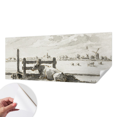 Papel mural con patrón decorativo con diseño Idilio rural para decoración de interiores