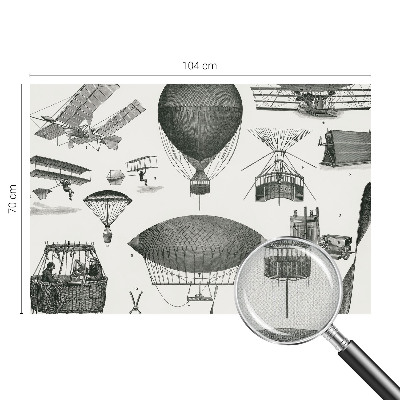 Papel mural con patrón decorativo Historia de la aviación