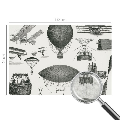 Papel mural con patrón decorativo Historia de la aviación