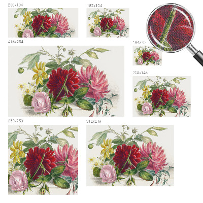 Mural de pared con estampado hermoso ramo de flores