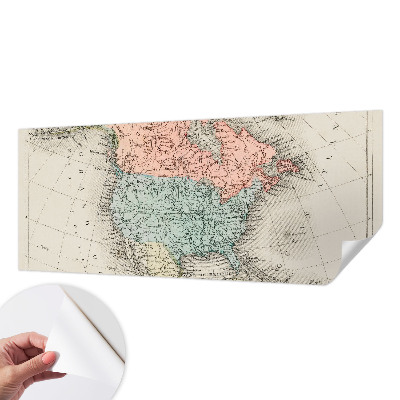 Papel mural texturado decorativo con diseño de mapa histórico