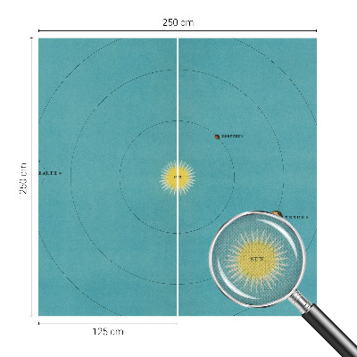 Fotomural decorativo para cabecero de cama Sistema cósmico