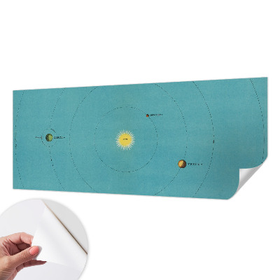 Fotomural decorativo para cabecero de cama con motivo del sistema cósmico