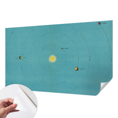 Fotomural decorativo para cabecero de cama con motivo del sistema cósmico