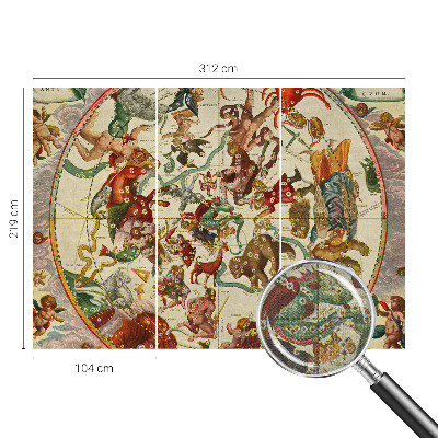 Papel mural con patrón decorativo composiciones estelares