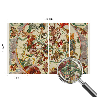 Papel mural con patrón decorativo composiciones estelares