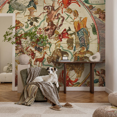 Papel mural con patrón decorativo composiciones estelares