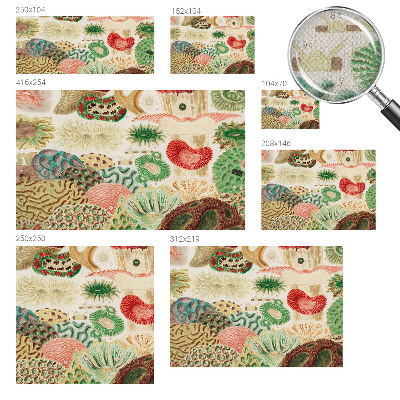 Mural de pared con estampado hermoso Formas orgánicas