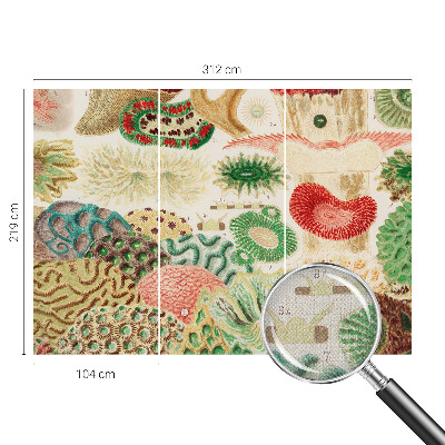 Mural de pared con estampado hermoso Formas orgánicas