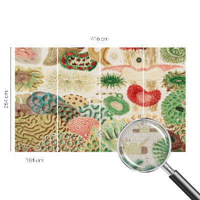 Mural de pared con estampado hermoso Formas orgánicas