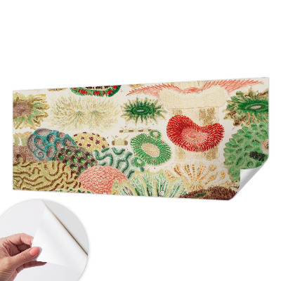 Mural de pared con estampado hermoso con formas orgánicas