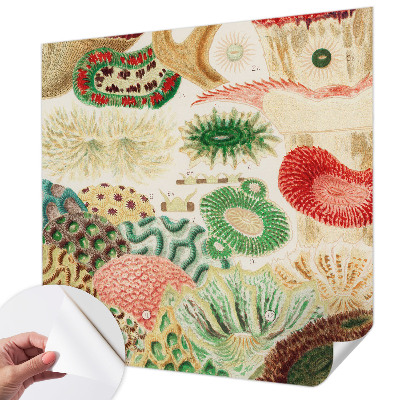 Mural de pared con estampado hermoso Formas orgánicas